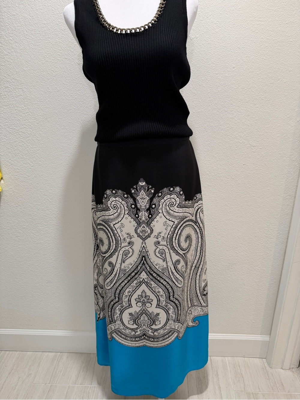 Beth Bowley Paisley Silk Maxi Skirt